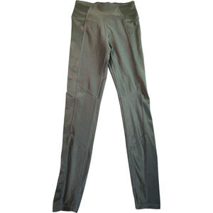 Good American Womens Power Core Athletic Metallic Silver Leggings Size 2 Pants